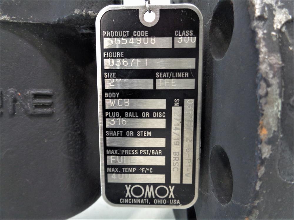 Tufline Xomox 2" 300# WCB Plug Valve 0367FT